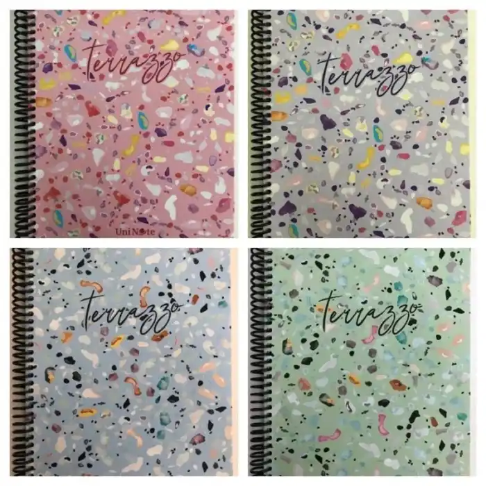 Çınar Terrazzo 17x24 100 Yp. Çizgili Sert Kapak Defter 55154