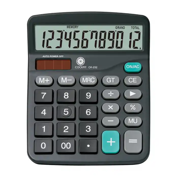 COCKPIT CK-232 KÜÇÜK BOY 12 HANE HESAP MAKİNASI