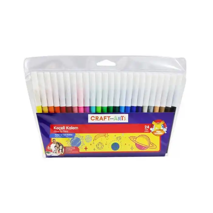 CRAFT AND ARTS 24 RENK KEÇELİ KALEM CAKK-24