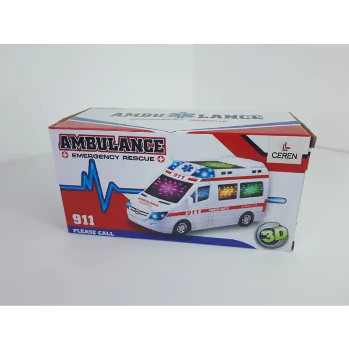 CTOY 89-2689B IŞIKLI VE SESLİ 3D AMBULANS