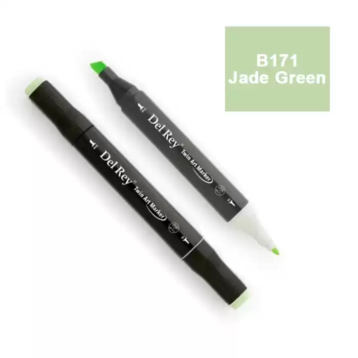 DEL REY TWIN MARKER B171 JADE GREEN ÇİFT UÇLU GRAFİK KALEMİ MN-DR171