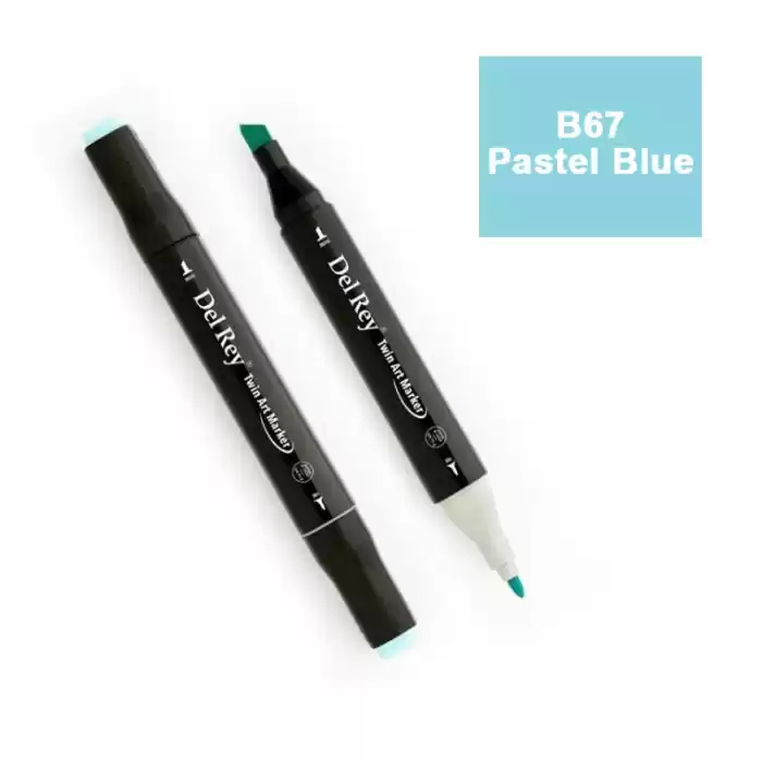 DEL REY TWIN MARKER B67 PASTEL BLUE ÇİFT UÇLU GRAFİK KALEMİ MN-DR067