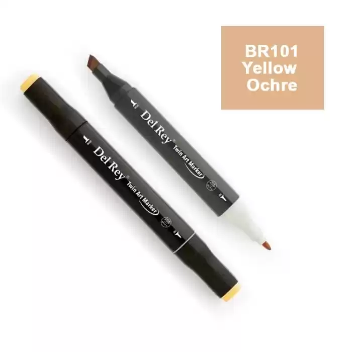 Del Rey Twın Marker Br101 Yellow Ochre Çift Uçlu Grafik Kalemi Mn-dr101