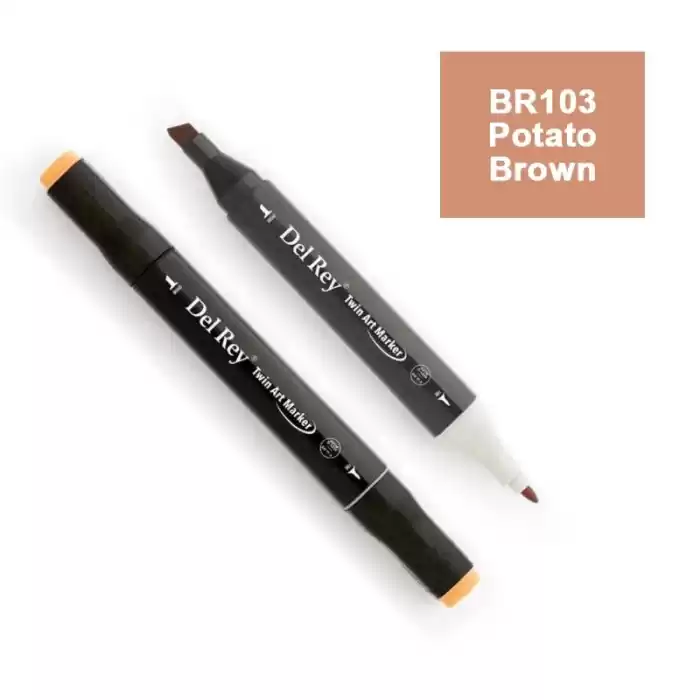 Del Rey Twın Marker Br103 Potato Brown Çift Uçlu Grafik Kalemi Mn-dr103