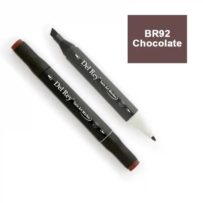 Del Rey Twın Marker Br92 Chocolate Çift Uçlu Grafik Kalemi Mn-dr092