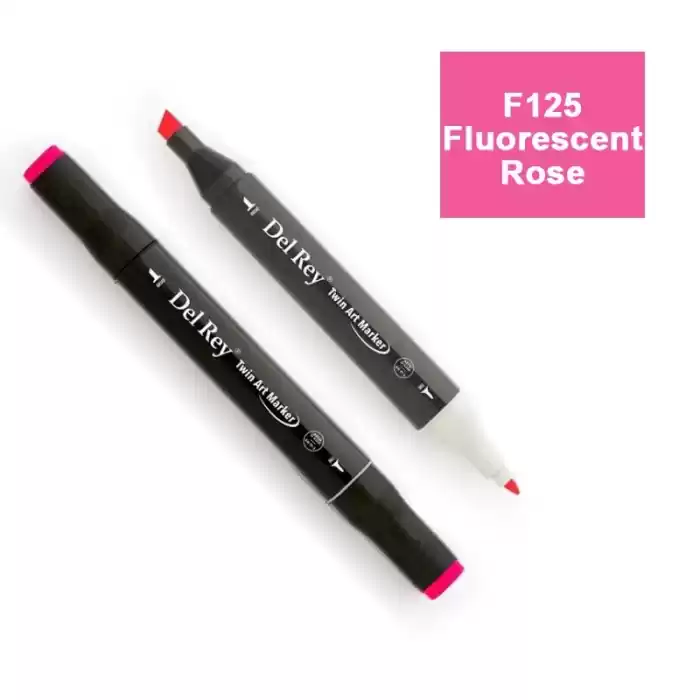 Del Rey Twın Marker F125 Fluorescent Rose Çift Uçlu Grafik Kalemi Mn-dr125