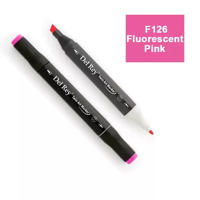Del Rey Twın Marker F126 Fluorescent Pink Çift Uçlu Grafik Kalemi Mn-dr126