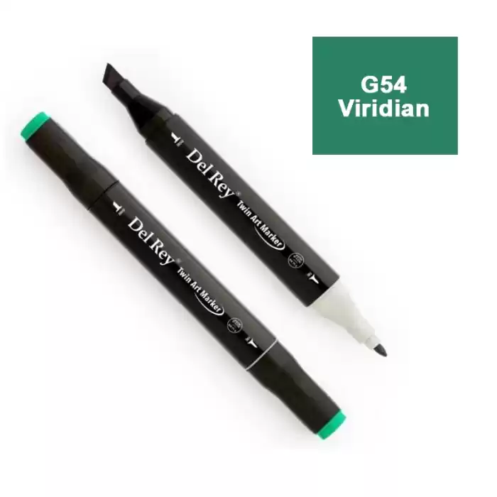 DEL REY TWIN MARKER G54 VİRİDİAN ÇİFT UÇLU GRAFİK KALEMİ MN-DR054