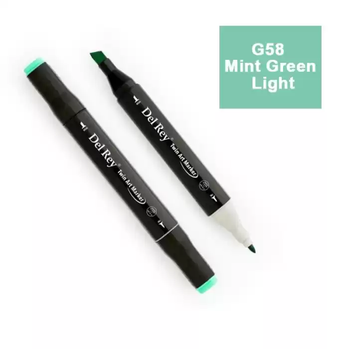 Del Rey Twın Marker G58 Mint Green Light Çift Uçlu Grafik Kalemi Mn-dr058