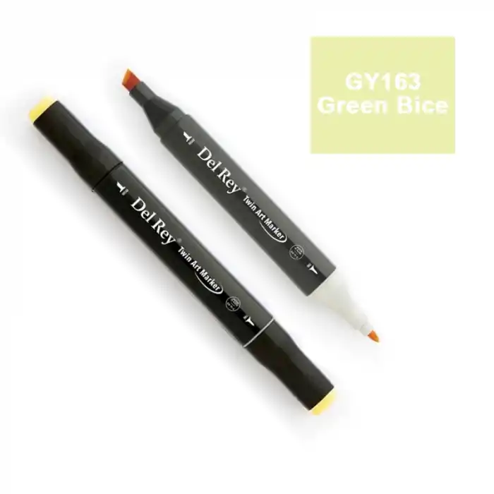 Del Rey Twın Marker Gy163 Green Bice Çift Uçlu Grafik Kalemi Mn-dr163