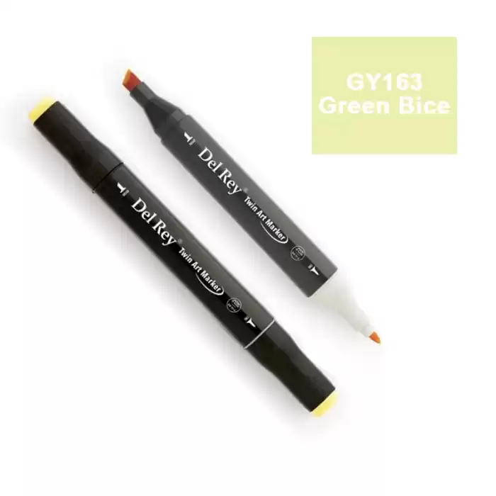 DEL REY TWIN MARKER GY163 GREEN BİCE ÇİFT UÇLU GRAFİK KALEMİ MN-DR163