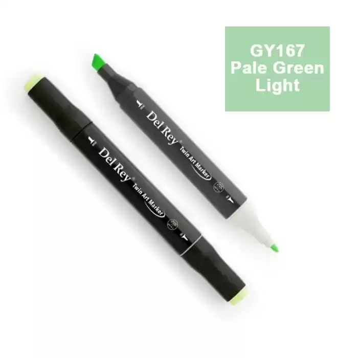 Del Rey Twın Marker Gy167 Pale Green Light Çift Uçlu Grafik Kalemi Mn-dr167