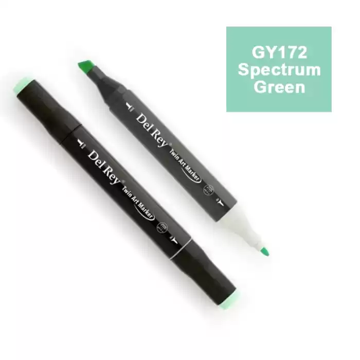 DEL REY TWIN MARKER GY172 SPECTRUM GREEN ÇİFT UÇLU GRAFİK KALEMİ MN-DR172