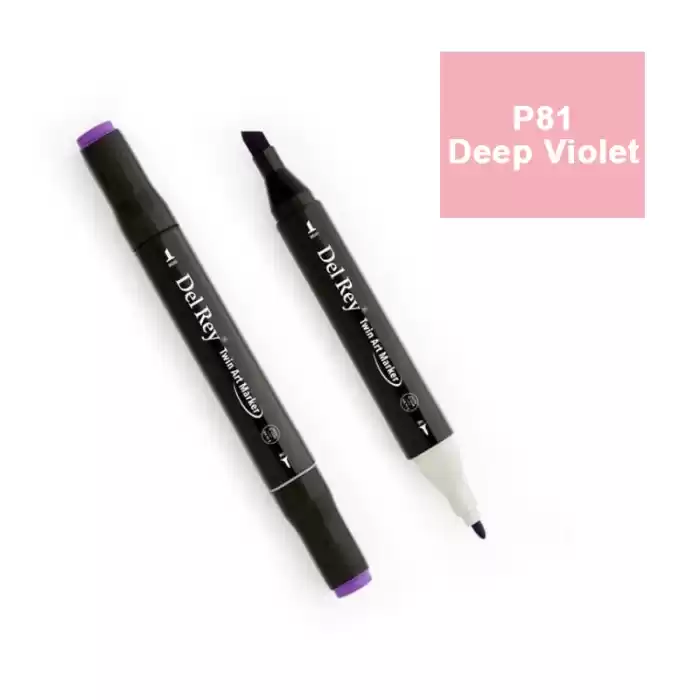 DEL REY TWIN MARKER P81 DEEP VİOLET ÇİFT UÇLU GRAFİK KALEMİ MN-DR081