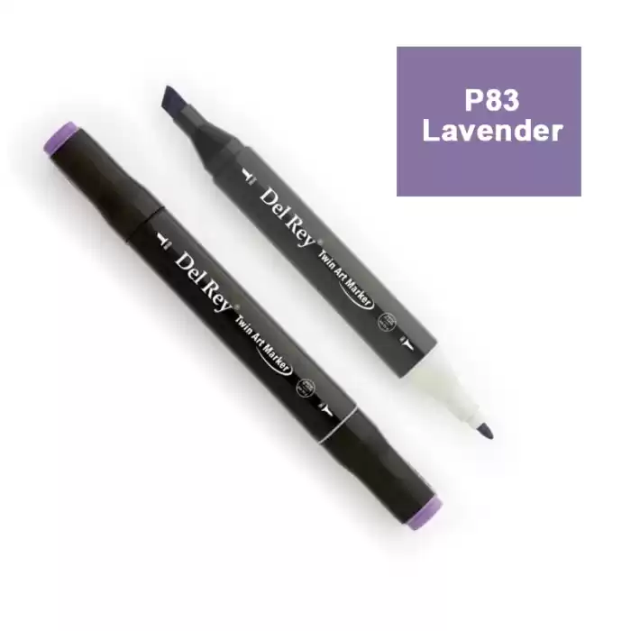 DEL REY TWIN MARKER P83 LAVENDER ÇİFT UÇLU GRAFİK KALEMİ MN-DR083