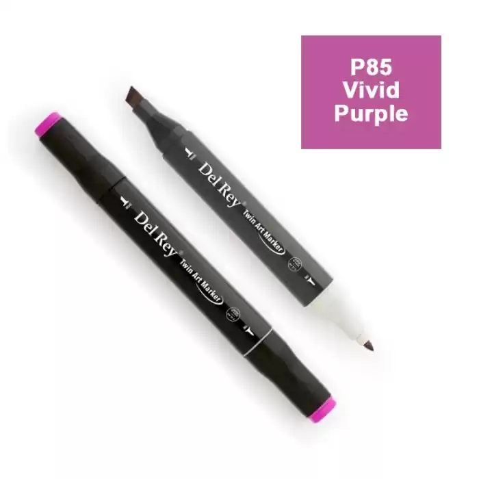 DEL REY TWIN MARKER P85 VİVİD PURPLE ÇİFT UÇLU GRAFİK KALEMİ MN-DR085