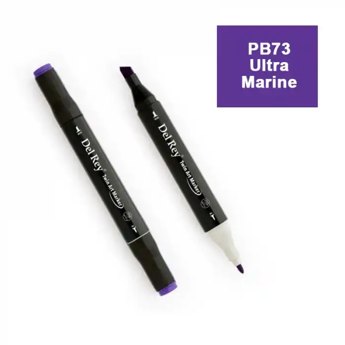 Del Rey Twın Marker Pb73 Ultra Marine Çift Uçlu Grafik Kalemi Mn-dr073