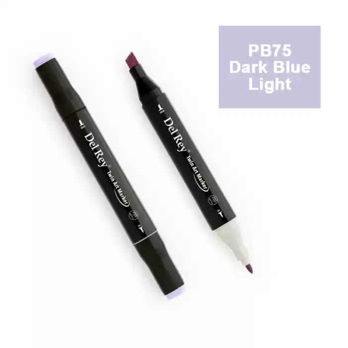 DEL REY TWIN MARKER PB75 DARK BLUE LİGHT ÇİFT UÇLU GRAFİK KALEMİ MN-DR075