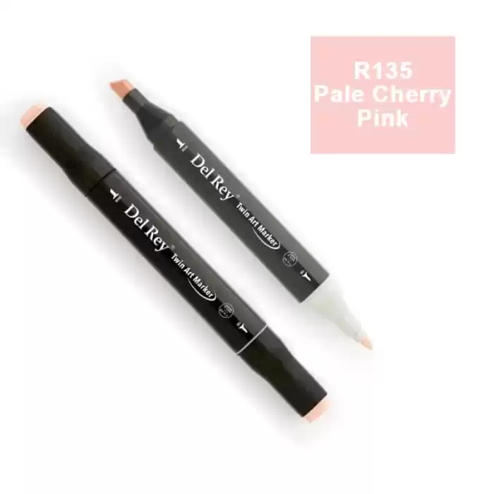 Del Rey Twın Marker R135 Pale Cherry Pink Çift Uçlu Grafik Kalemi Mn-dr135