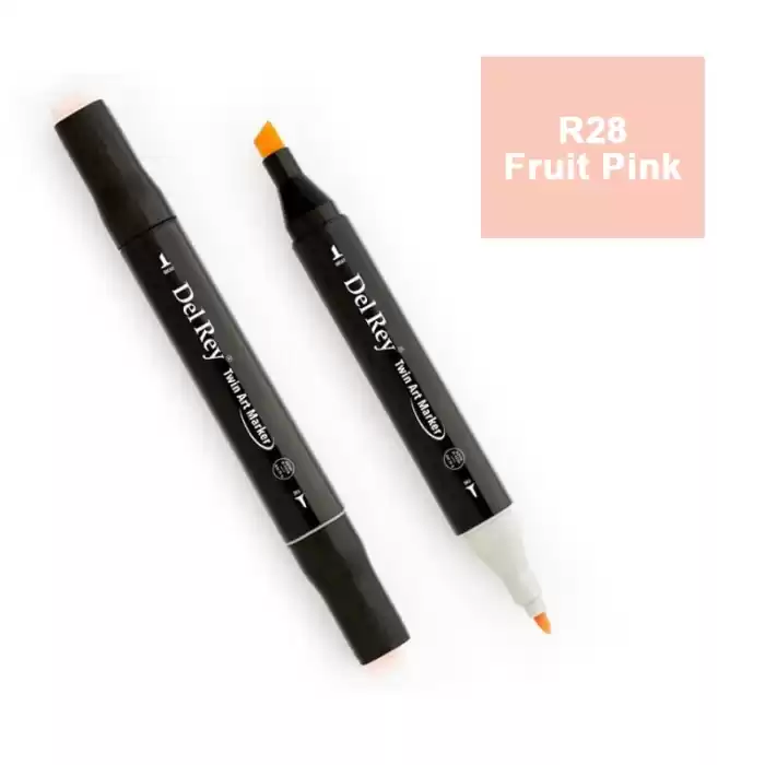 DEL REY TWIN MARKER R28 FRUİT PİNK ÇİFT UÇLU GRAFİK KALEMİ MN-DR028