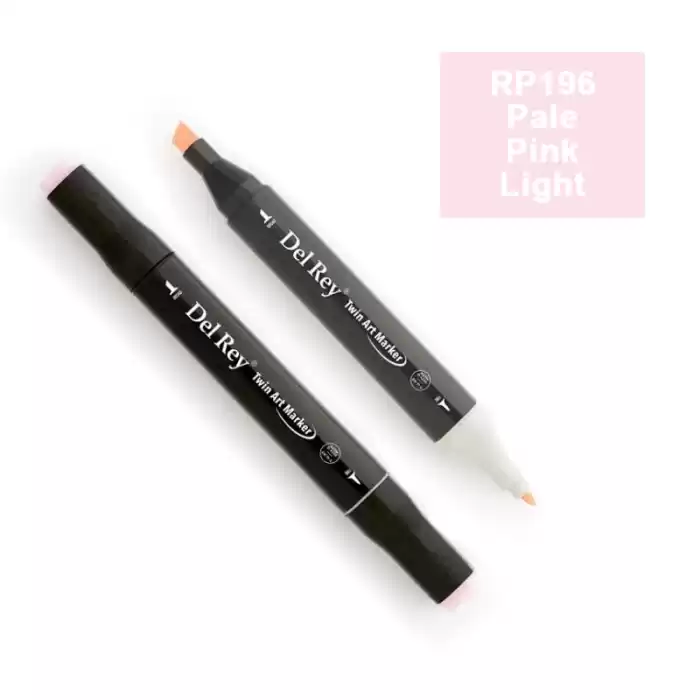 DEL REY TWIN MARKER RP196 PALE PINK LIGHT ÇİFT UÇKU GRAFİK KALEMİ MN-DR0196