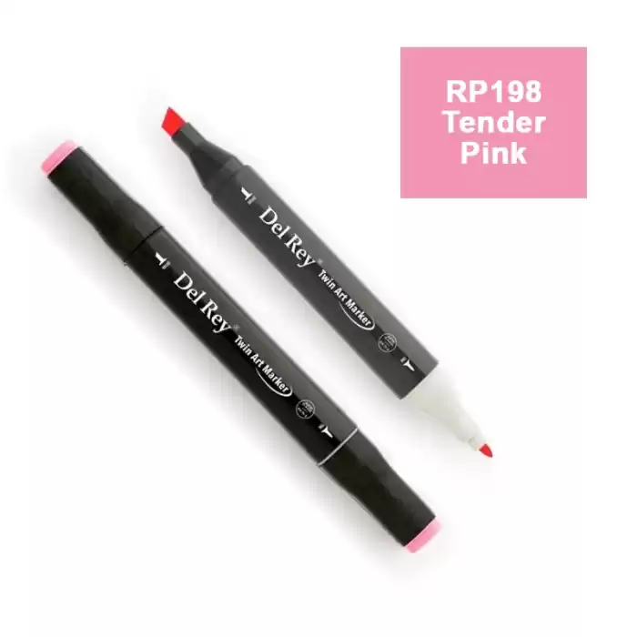 DEL REY TWIN MARKER RP198 TENDER PİNK ÇİFT UÇLU GRAFİK KALEMİ MN-DR198