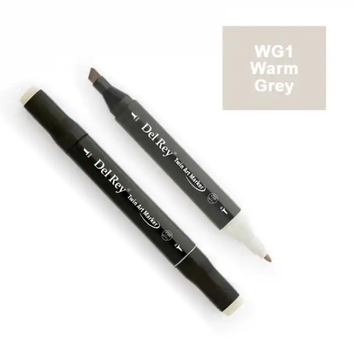 Del Rey Twın Marker Wg1 Warm Grey Çift Uçlu Grafik Kalemi Mn-drwg1