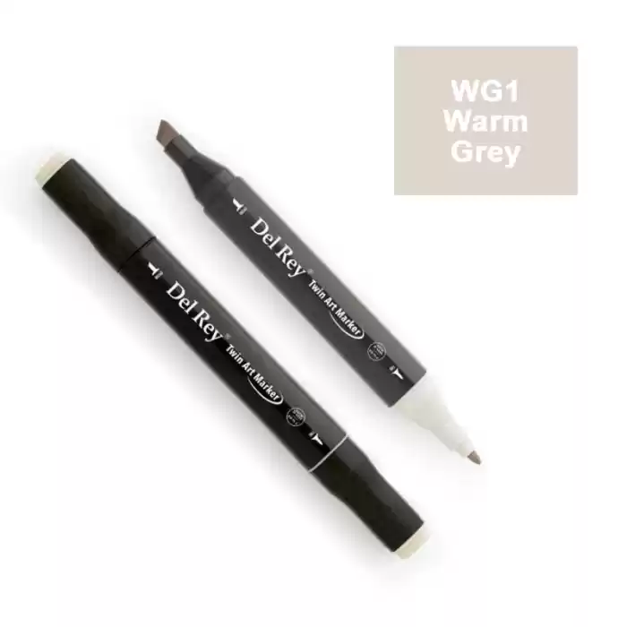 Del Rey Twın Marker Wg1 Warm Grey Çift Uçlu Grafik Kalemi Mn-drwg1