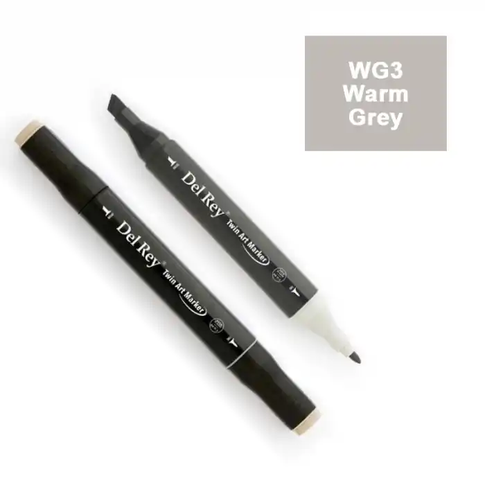 DEL REY TWIN MARKER WG3 WARM GREY ÇİFT UÇLU GRAFİK KALEMİ MN-DRWG3