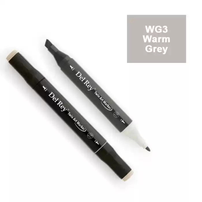 DEL REY TWIN MARKER WG3 WARM GREY ÇİFT UÇLU GRAFİK KALEMİ MN-DRWG3