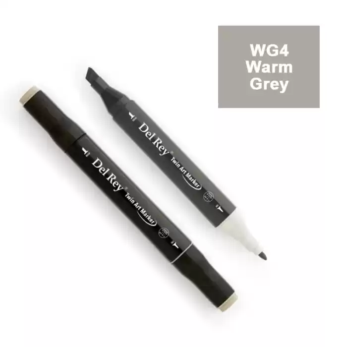 DEL REY TWIN MARKER WG4 WARM GREY ÇİFT UÇLU GRAFİK KALEMİ MN-DRWG4