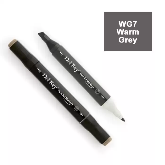 DEL REY TWIN MARKER WG7 WARM GREY ÇİFT UÇLU GRAFİK KALEMİ MN-DRWG7