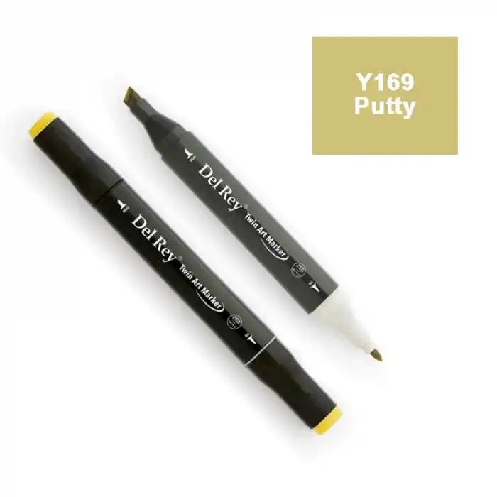 Del Rey Twın Marker Y169 Putty Çift Uçlu Grafik Kalemi Mn-dr169