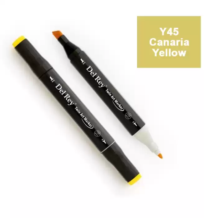 DEL REY TWIN MARKER Y45 CANARİA YELLOW ÇİFT UÇLU GRAFİK KALEMİ MN-DR045