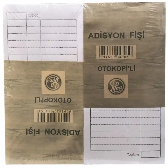 DİLMAN ADİSYON FİŞİ OTOKOPİLİ 2 NÜSHA