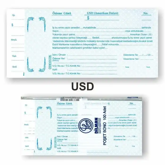 DİLMAN DOLAR SENET KOÇANI 100 LÜ