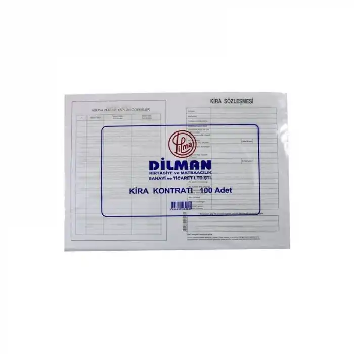 DİLMAN KİRA KONTRATI 100 LÜ