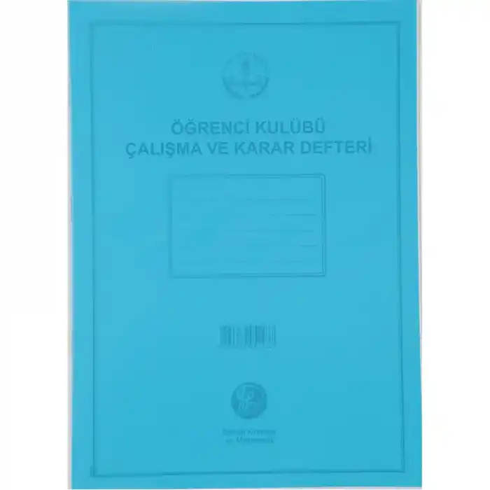 DİLMAN ÖĞRENCİ KULÜP ÇALIŞMA VE KARAR DEFTERİ PLS KAPAK