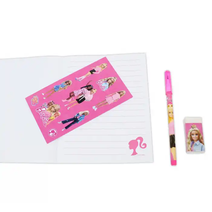 DOLPHIN B-7746 BARBIE KIRTASİYE SETİ TÜYLÜ PVC ÇANTA