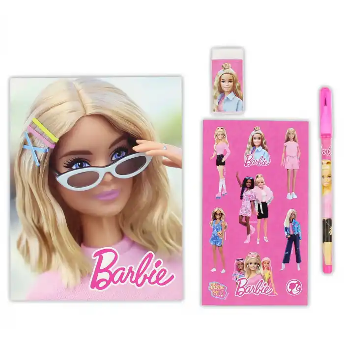 DOLPHIN B-7746 BARBIE KIRTASİYE SETİ TÜYLÜ PVC ÇANTA