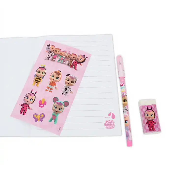 DOLPHIN CRY-7746 CRY BABY KIRTASİYE SETİ TÜYLÜ PVC ÇANTALI