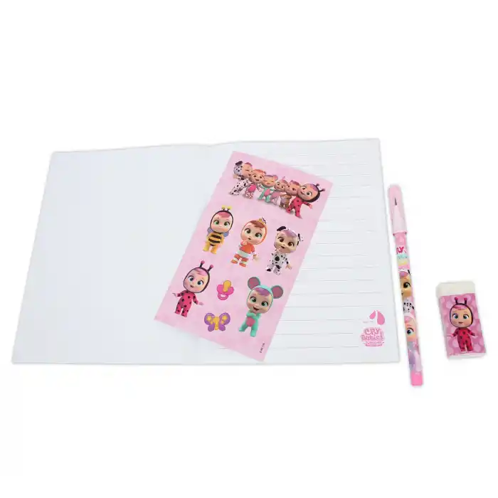 DOLPHIN CRY-7746 CRY BABY KIRTASİYE SETİ TÜYLÜ PVC ÇANTALI