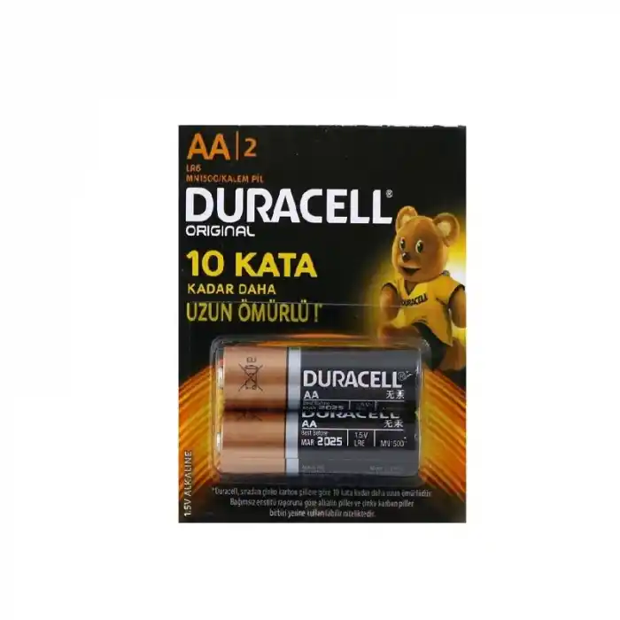 DURACELL 2 Lİ KARTELA AA KALEM PİL 96661700