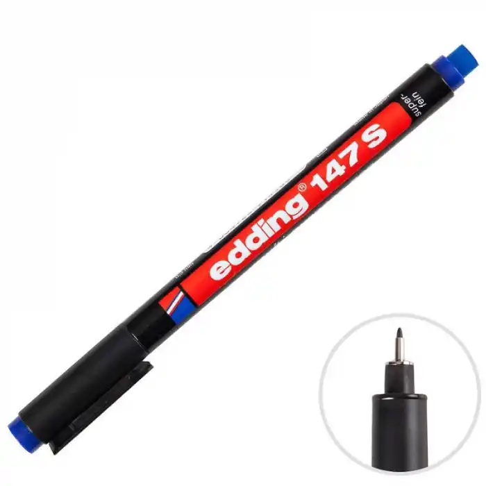 EDDİNG 147 S MAVİ PERMANENT KALEM SİLGİLİ