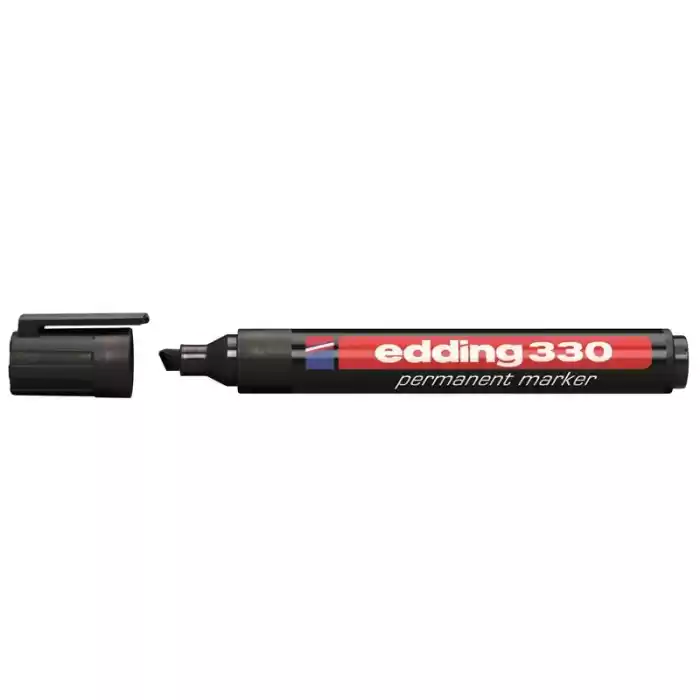 EDDİNG 330 SİYAH PERMANENT KESİK UÇ MARKER KALEM