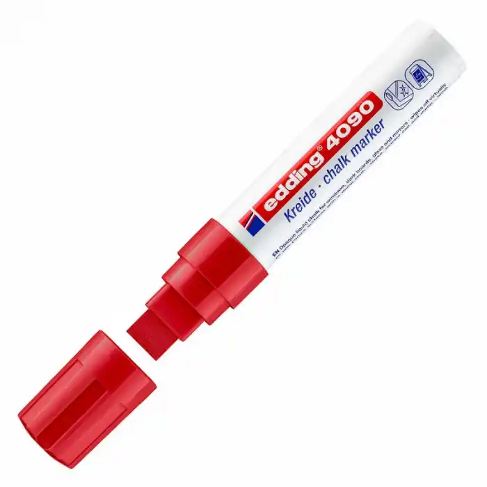 EDDİNG E-4090 KIRMIZI CAM KALEMİ