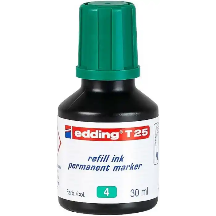EDDİNG T25 YEŞİL PERMANENT MÜREKKEB 25ML