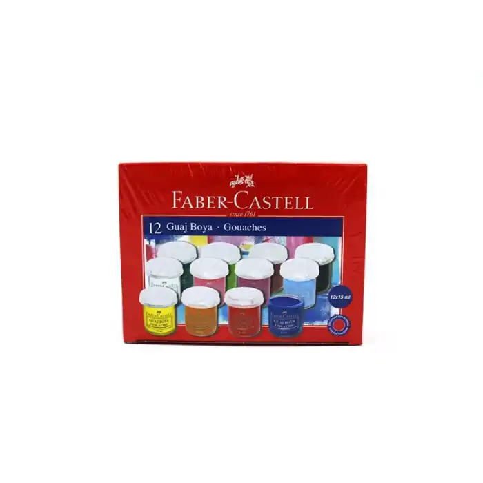 FABER 12 RENK GUAJ BOYA ŞİŞE 160401
