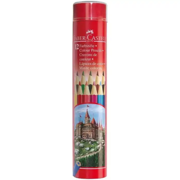 FABER 12 RENK METAL TÜP KURU BOYA KALEMİ 116512