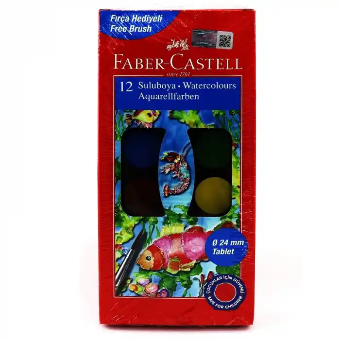 FABER 12 RENK SULU BOYA  KÜÇÜK BOY 125011